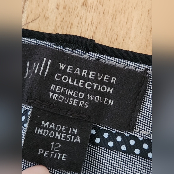 J. Jill Wearever Collection Pants Women's  Black Woven Trousers 12 petite NWT - Picture 6 of 12